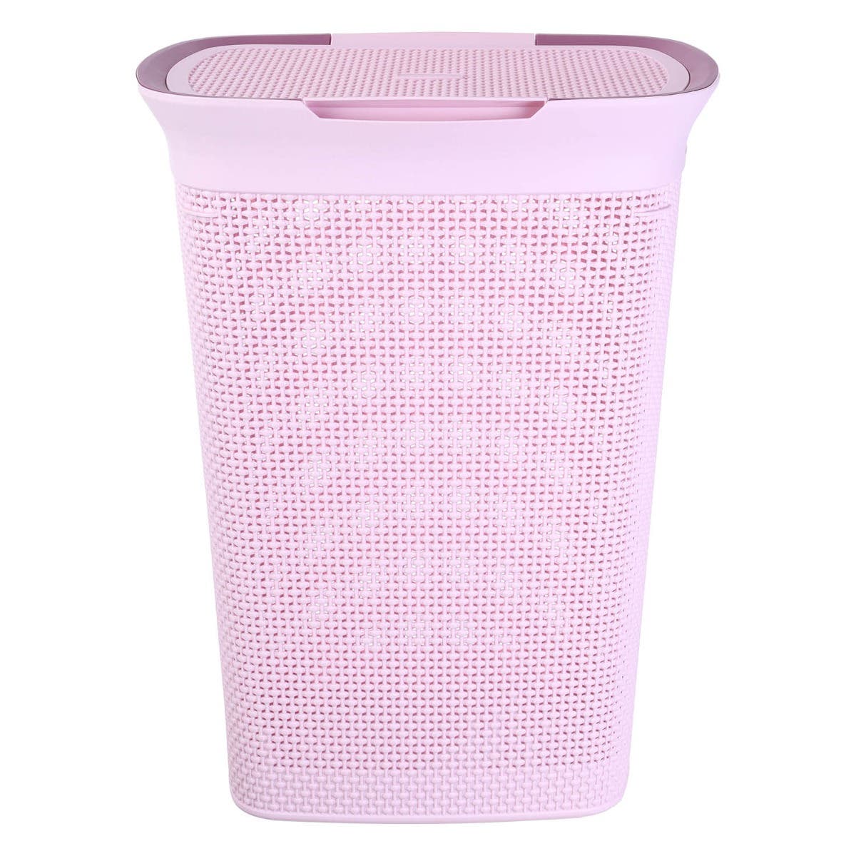 Al Wataneya Plastic Laundry Basket, 47×37×60 cm - Rose