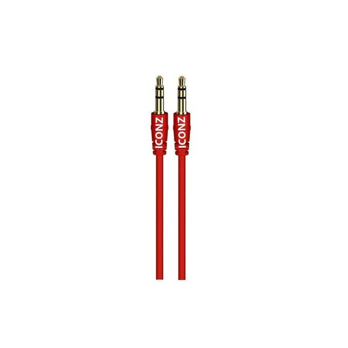 Iconz JCS1R AUX Cable, 1 Meter - Red