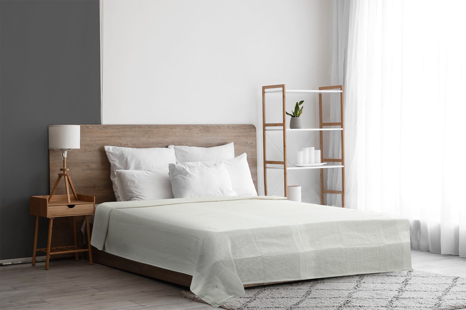 Mehalla Cotton Coverlet, 180X250 Cm, Approximately 375 Grams - Beige