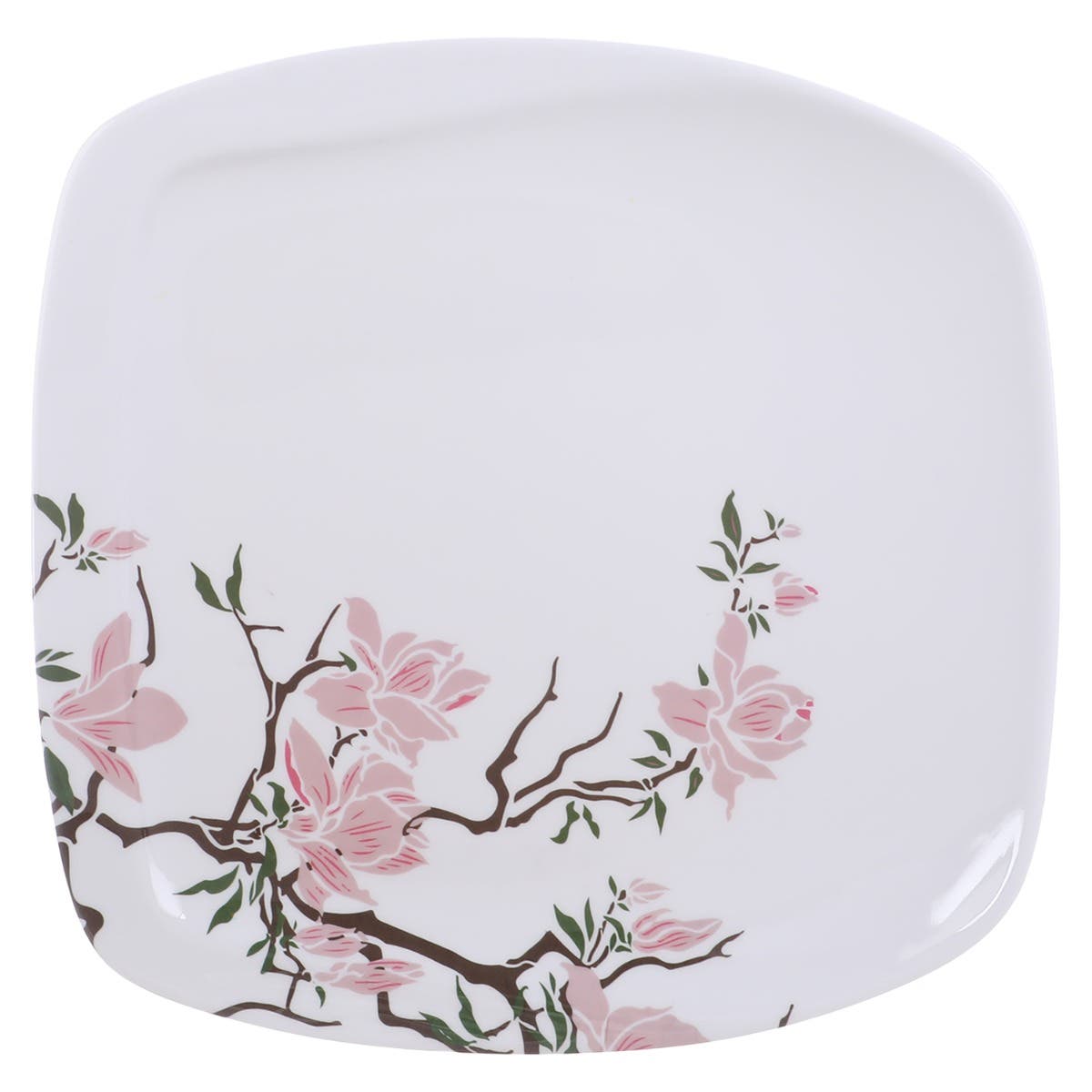 Bright Designs Melamine Square Plate, 26 cm - White
