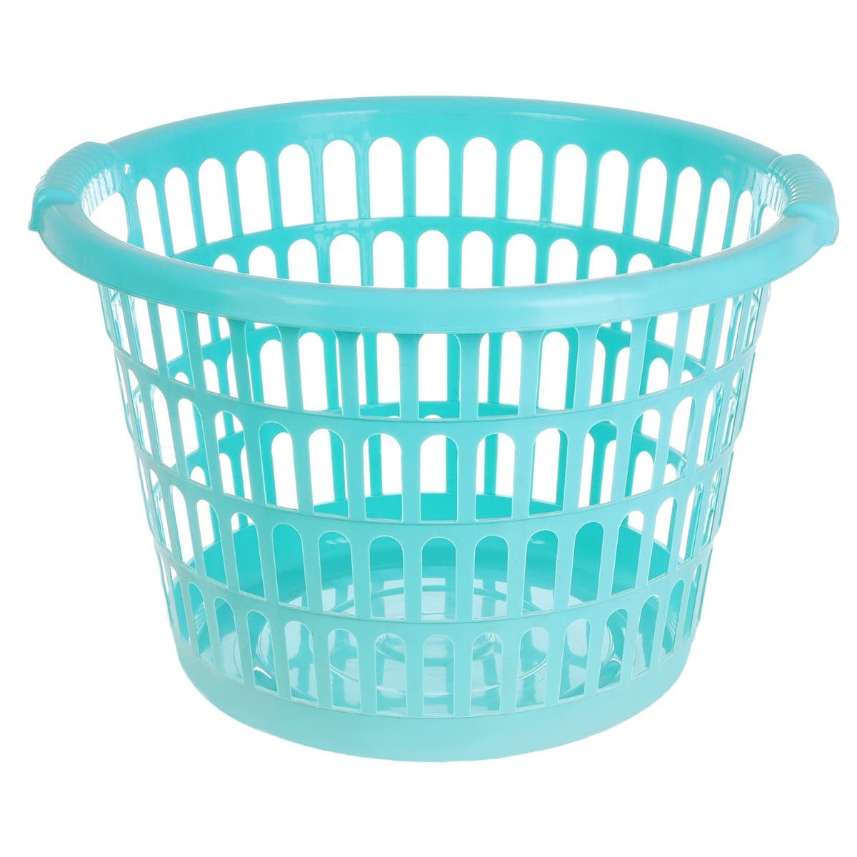 El Hady Plastic Laundry Basket, 30×45 cm - Light Turquoise