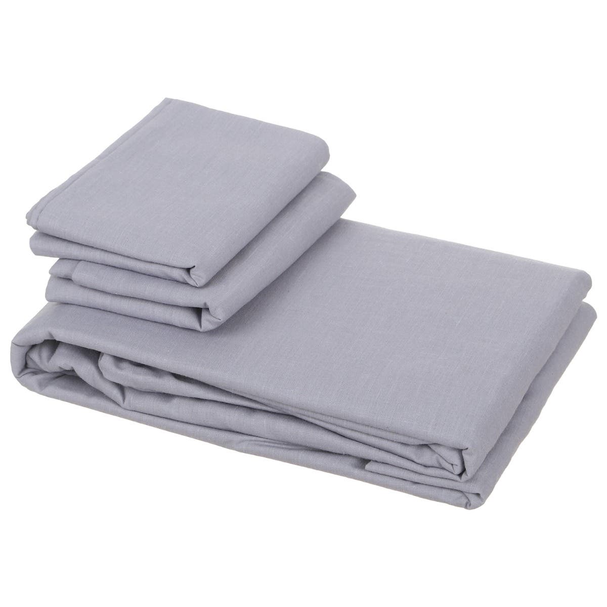 Nice Home Bedding Sheet Set, 3 Pieces, 120 cm - Grey