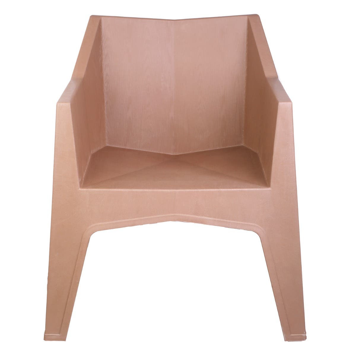 El Kayser Plastic Wide Chair, 80×60×70 cm - Light Brown