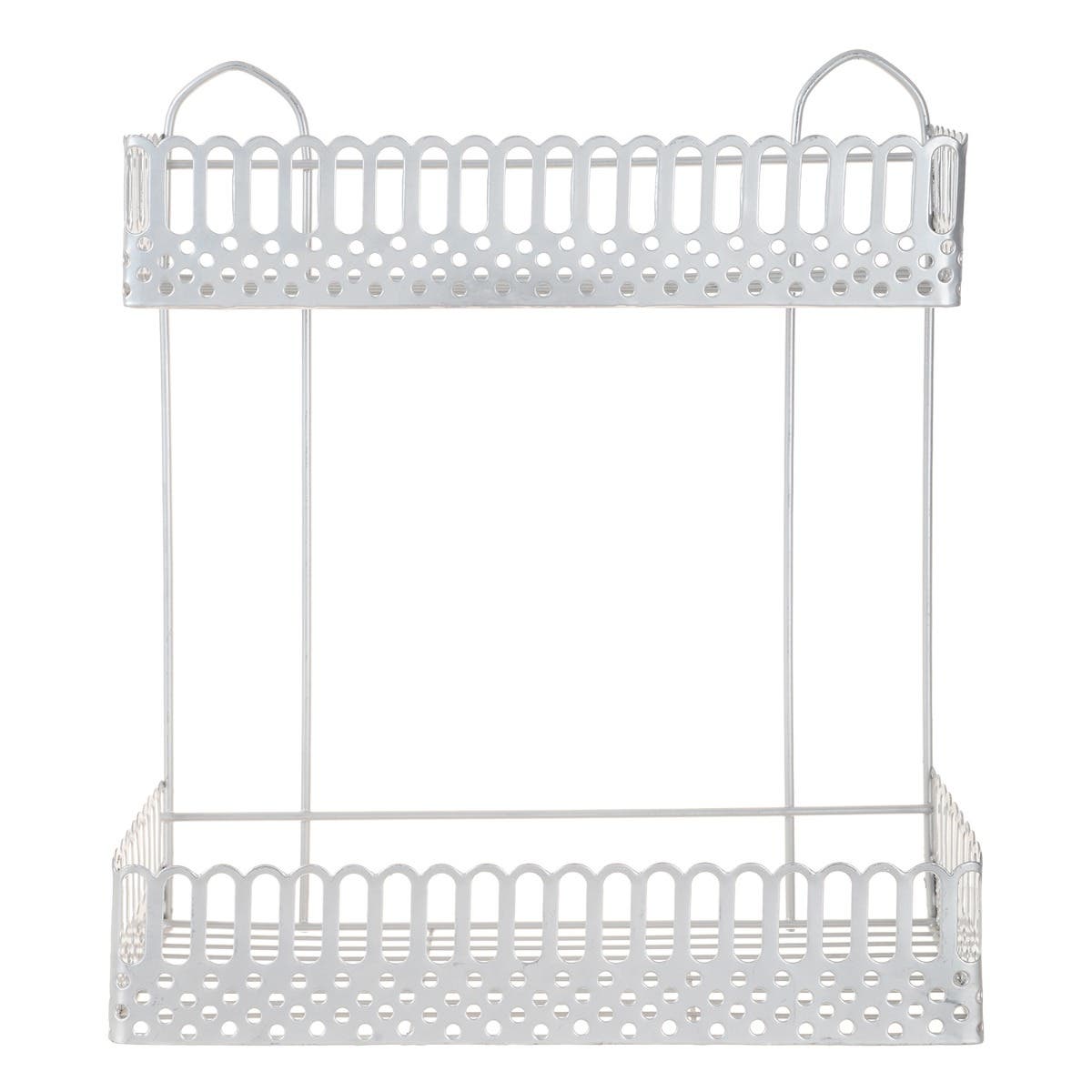 Royal Bathroom Organizer, 2 Layers - Silver