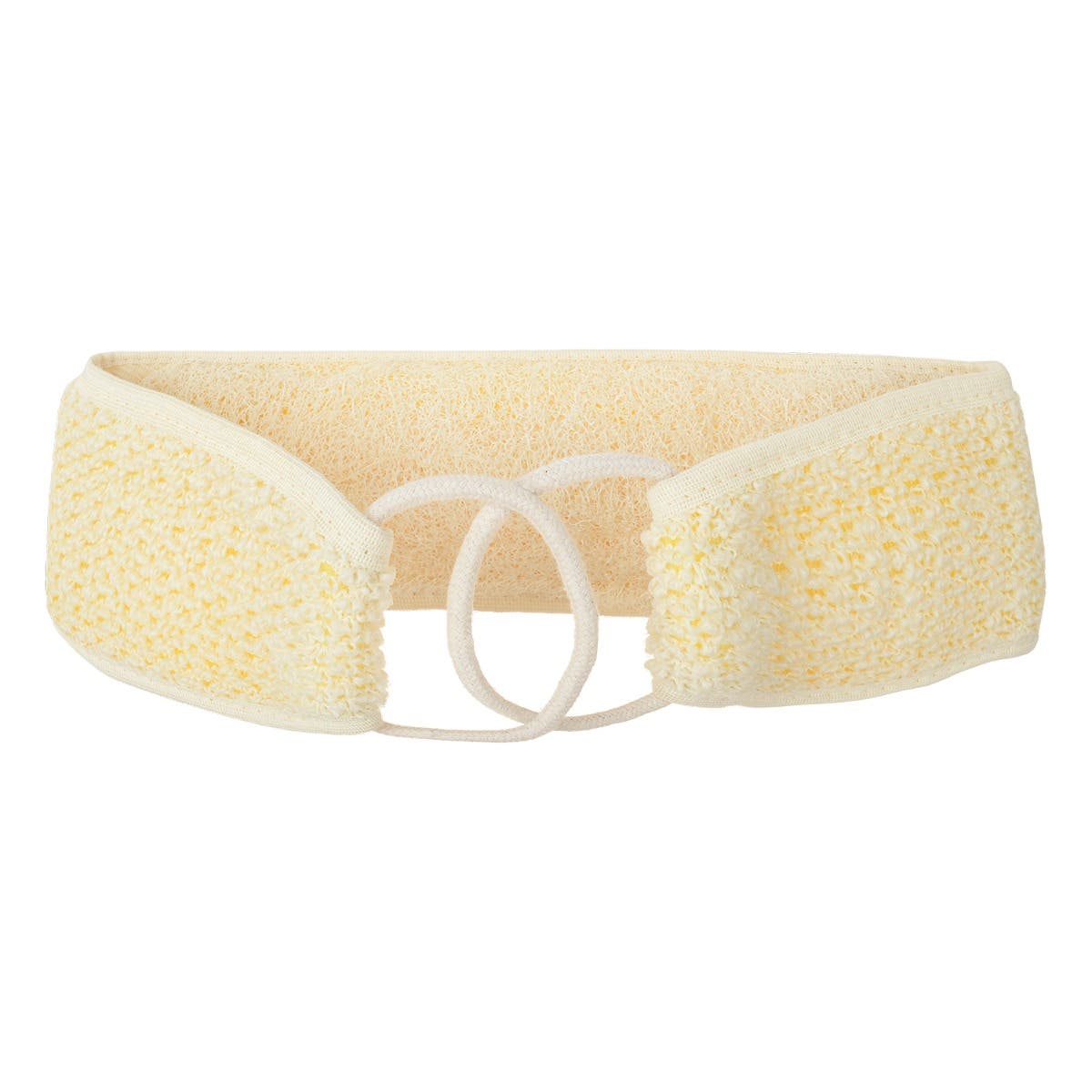 Waritex Rope Handle Artificial Back Massage Loofah, 70 cm - Light Yellow