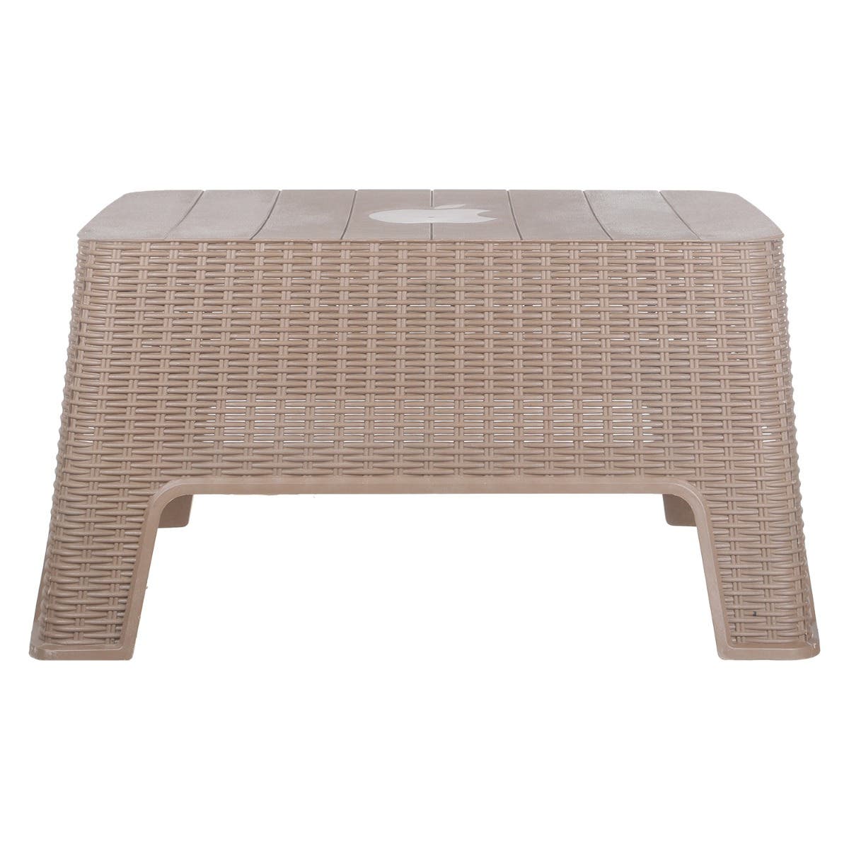 Plastic Rectangular Table, 87×60 cm - Beige