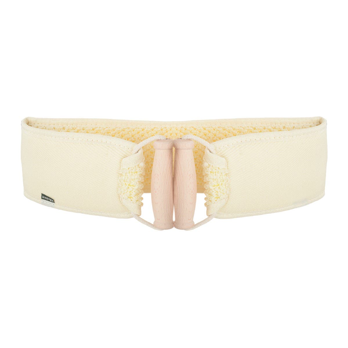 Waritex Wood Handle Artificial Back Massage Loofah, 70 cm - Light Yellow