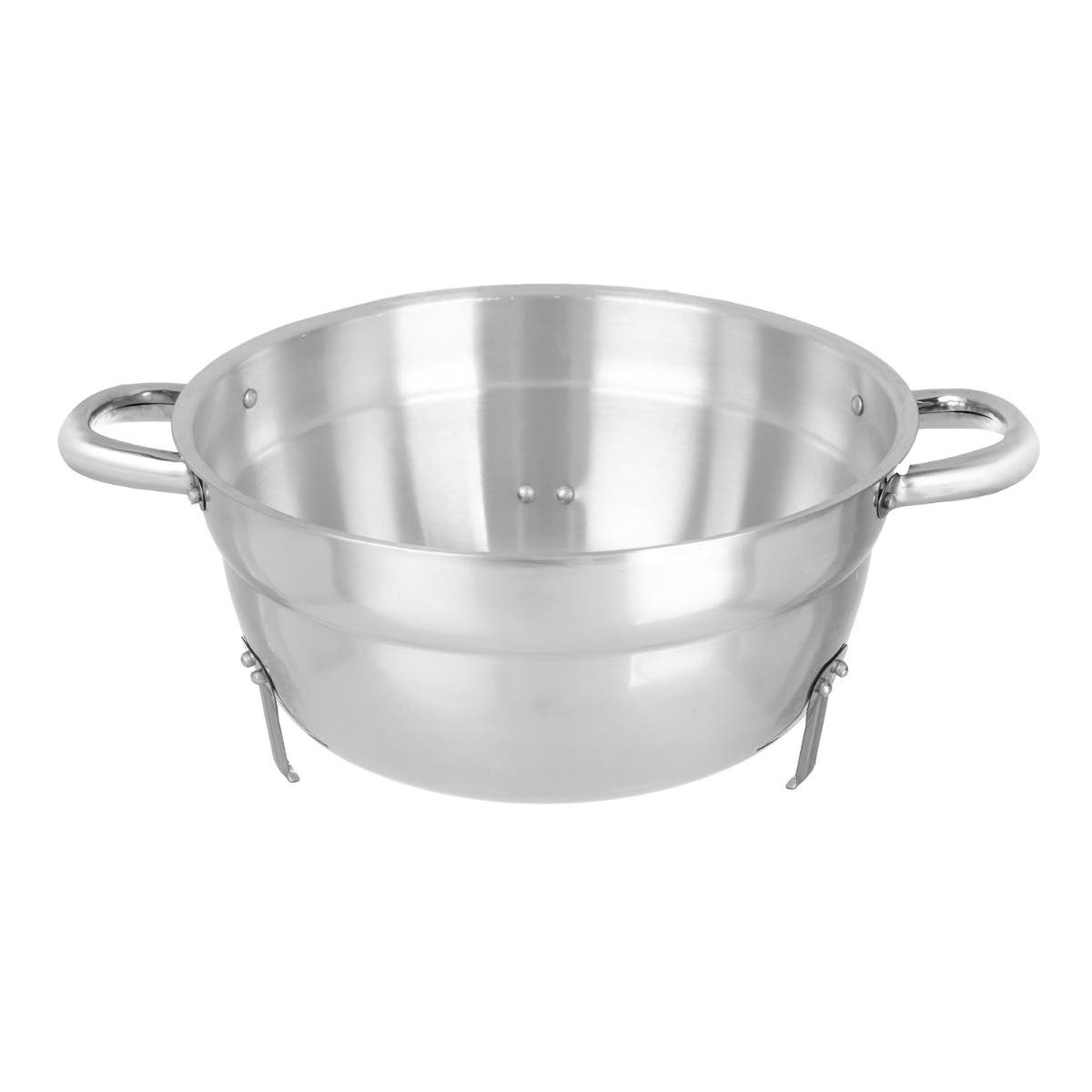 Nouval Steel Serving Rice Strainer, 28 cm - Silver