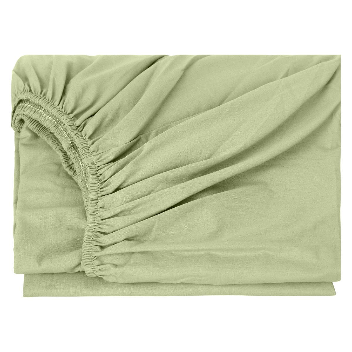 Nice Home Cotton Bed Sheet, 100×200×30 cm - Olive
