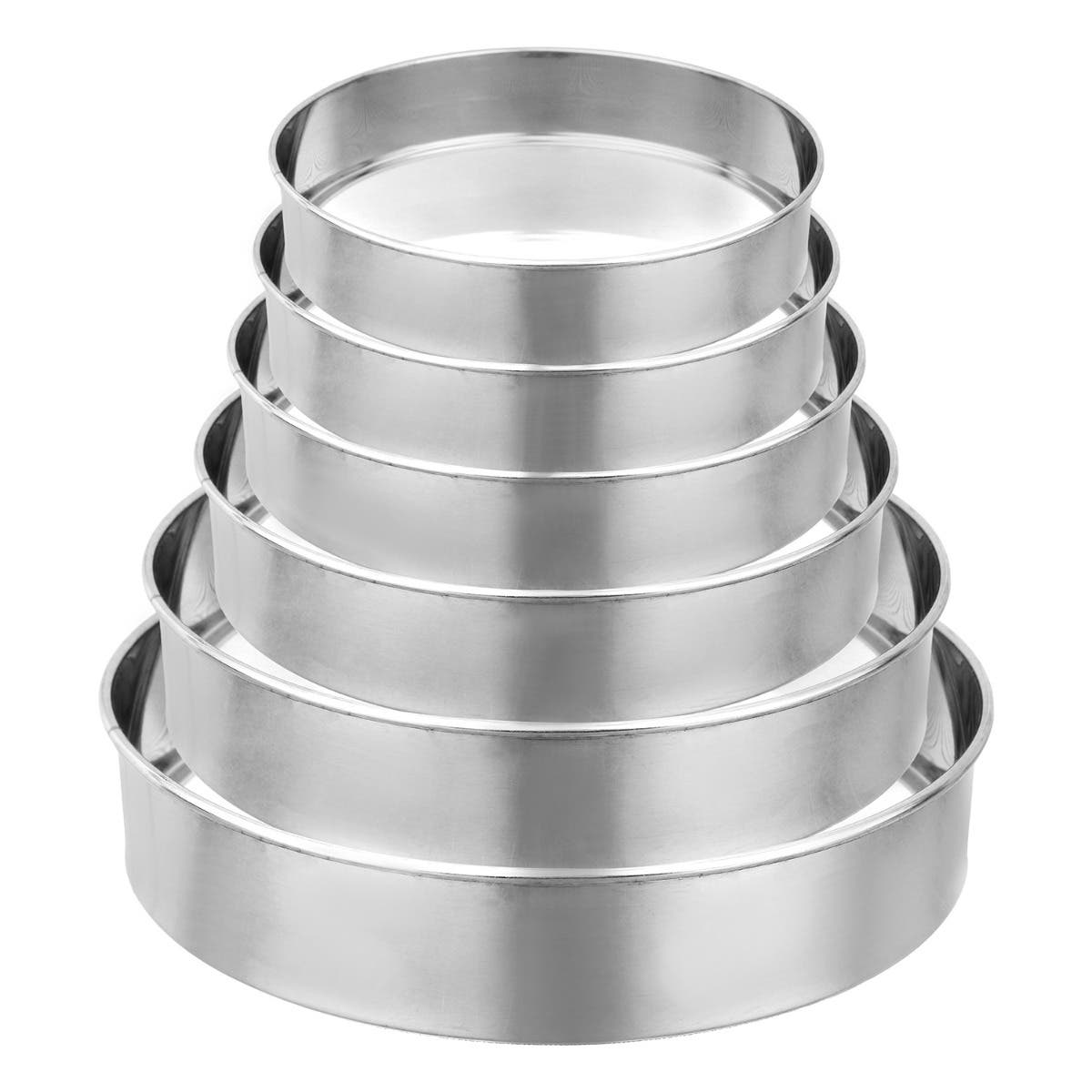 Eltawhid Stainless Steel Strainer Set, 6 Pieces - Silver