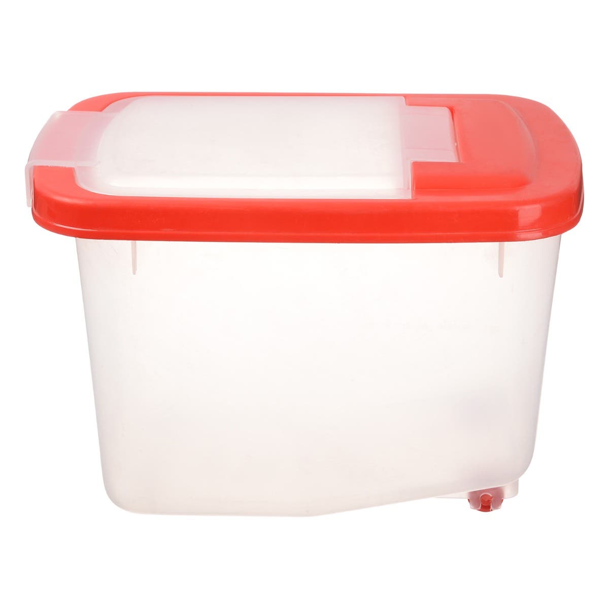 Al Wataneya Plastic Rice Box Keeper, 19×27×15 cm - Red Clear