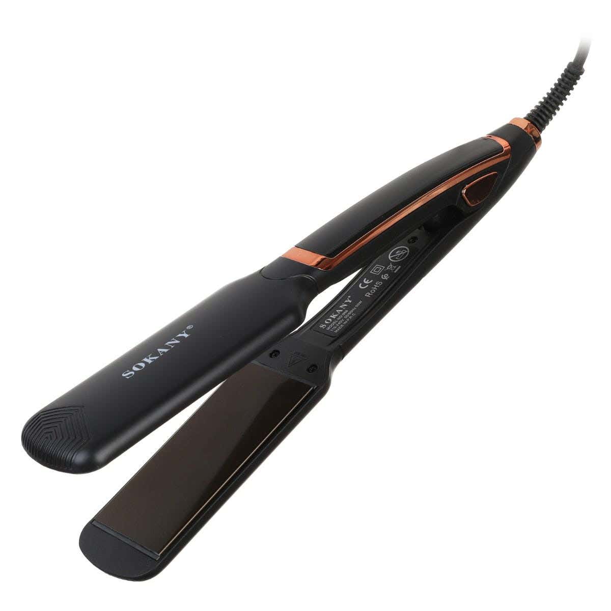 Sokany NO-966 Digital Display Ceramic Hair Straightener - Black