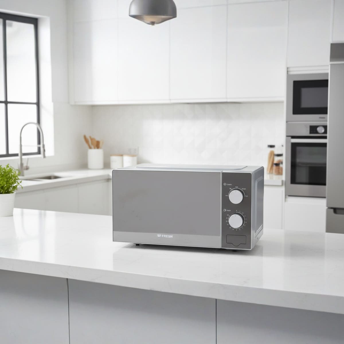 Fresh FMW-20MCP-SM Microwave, 20 Liter, 700 Watt - Silver