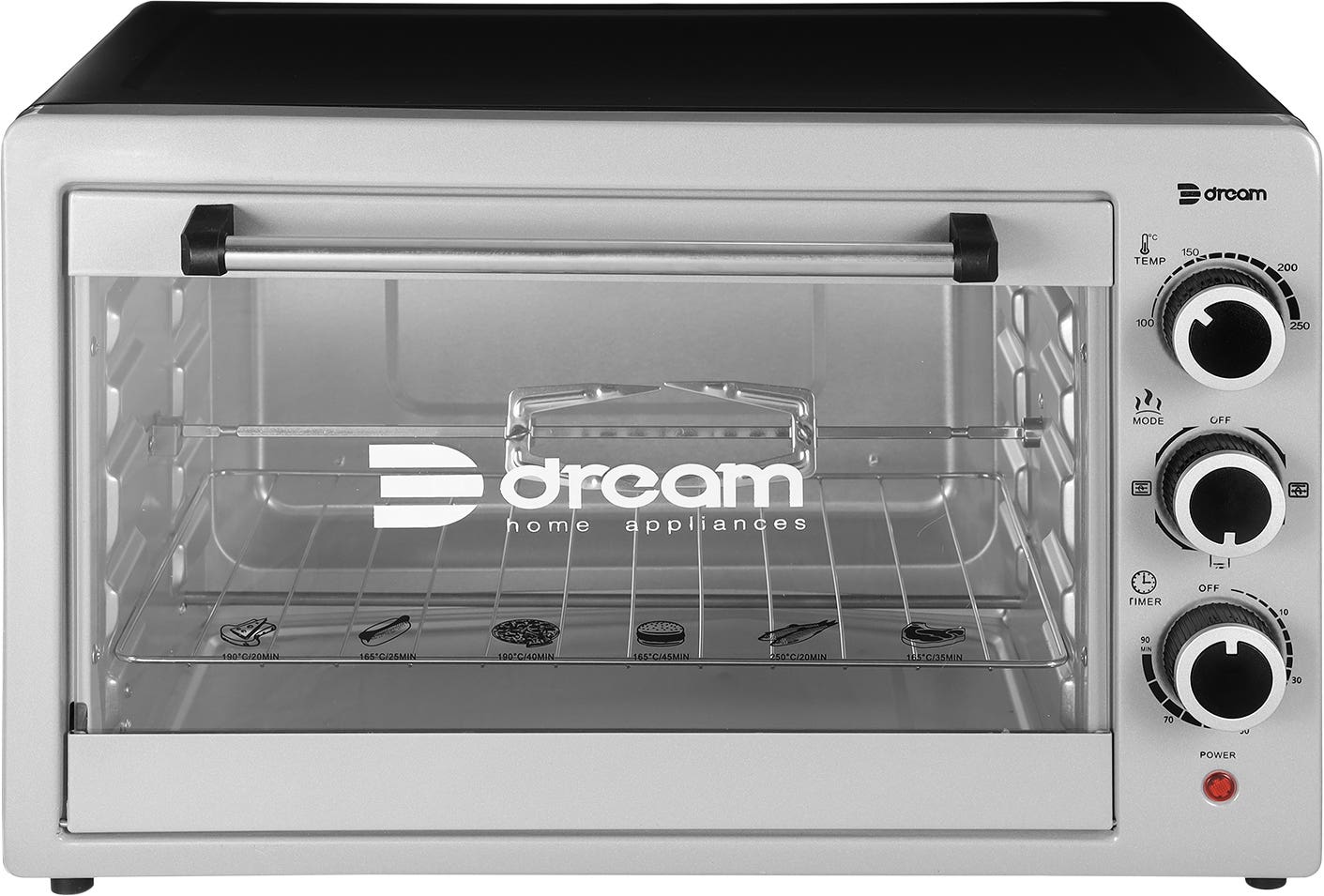 Dream DR13040 Electric Oven, 40 Litres, 1800 Watts - Grey