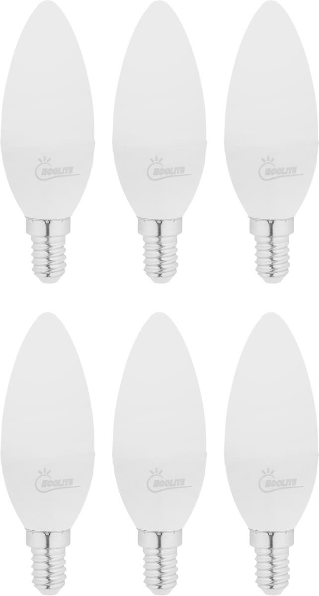 Ecolite Led Bulb Set, 4 Watts, 6 Pieces - White