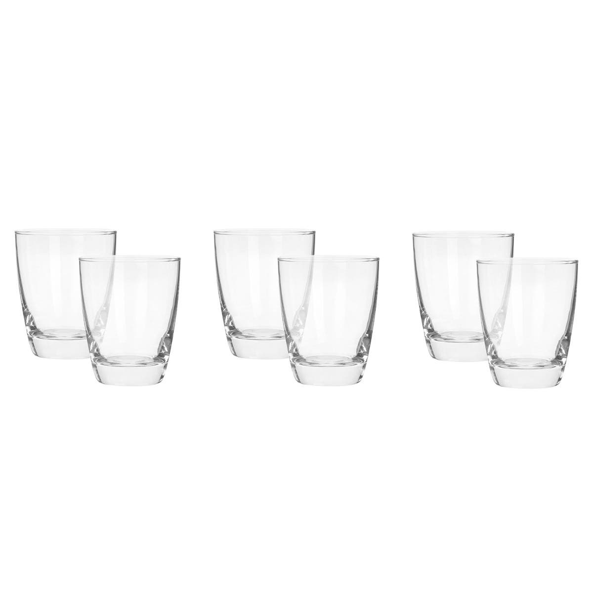 Ocean Glass Cup Set, 6 Pieces - Clear