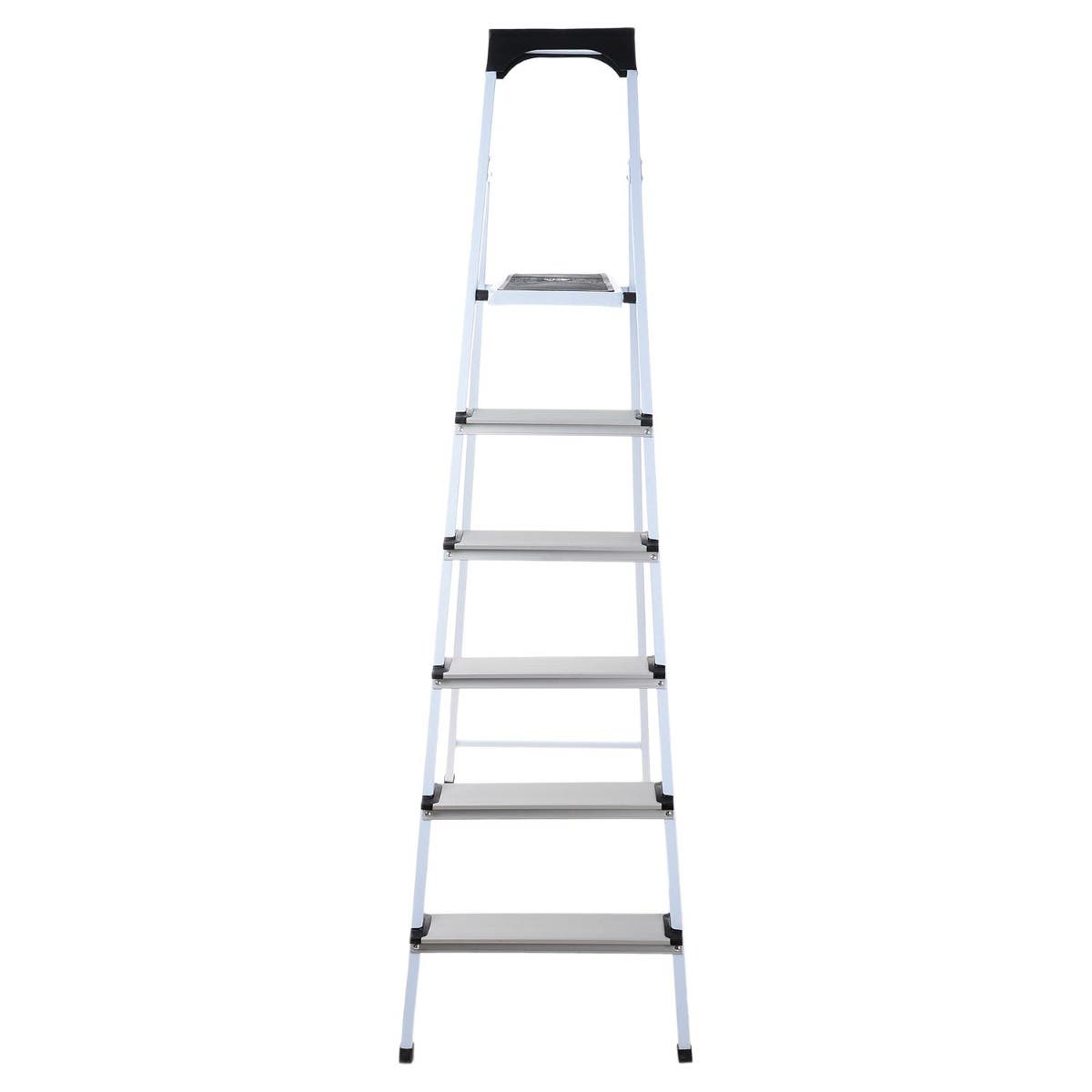 Sara Metal Ladder, 6 Stairs - White