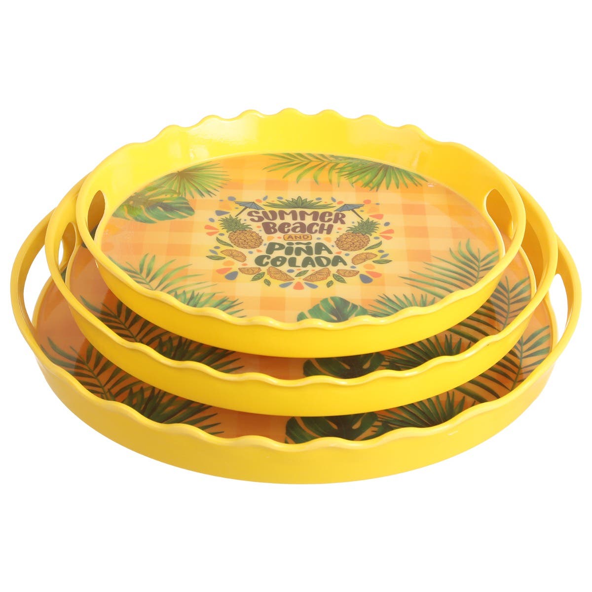 Rosana Melamine Oven Tray Set, 3 Pieces - Yellow Green