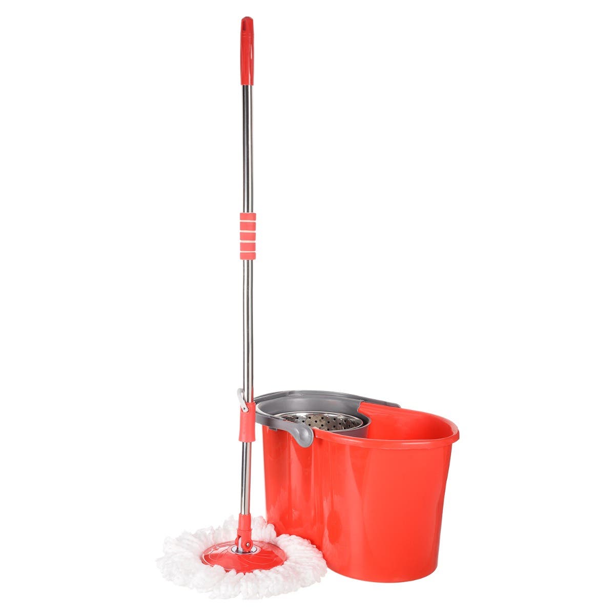Al Wataneya Bucket with Stainless Steel Strainer, 50×30 cm - Red