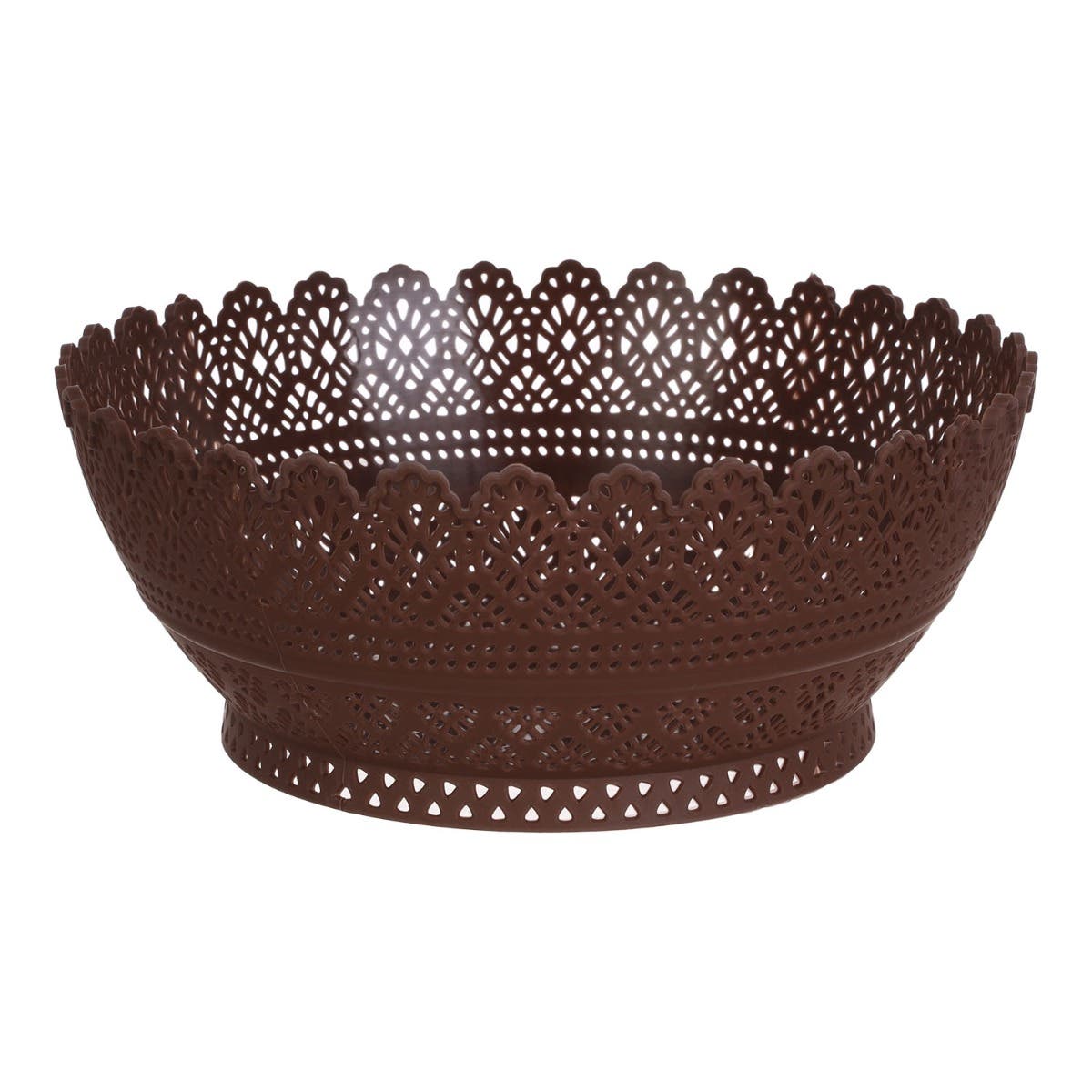 Al Wataneya Round Basket, 20×20 cm - Brown