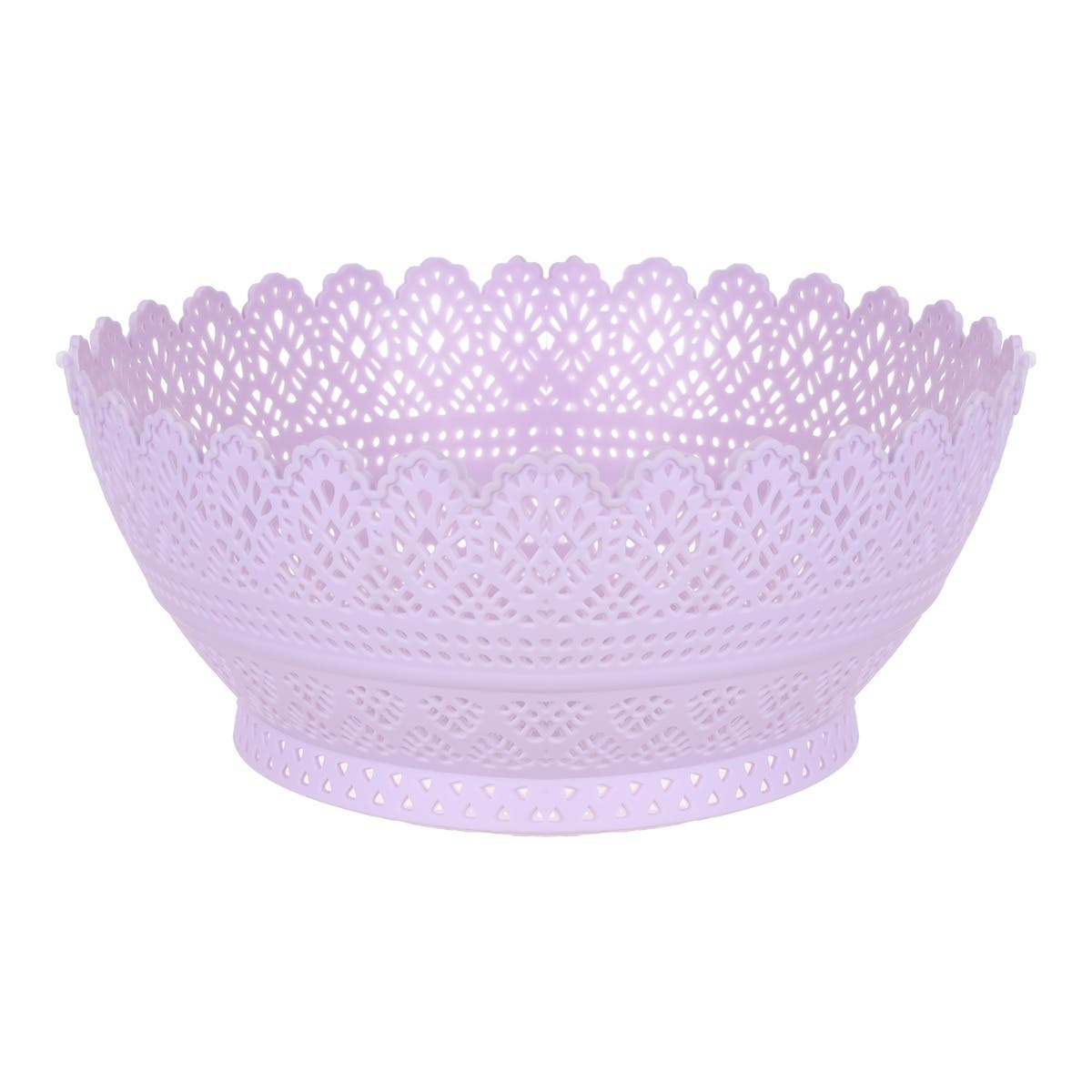 Al Wataneya Round Basket, 20×20 cm - Mauve