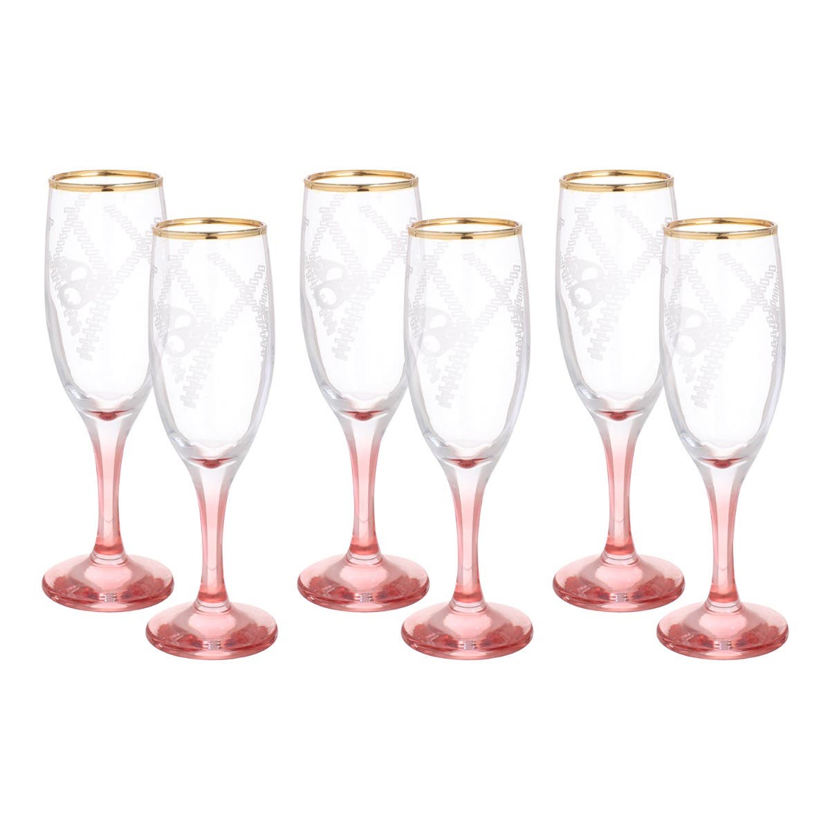 Segaey Glasses Set, 6 Pieces, 260 ml - Multicolor