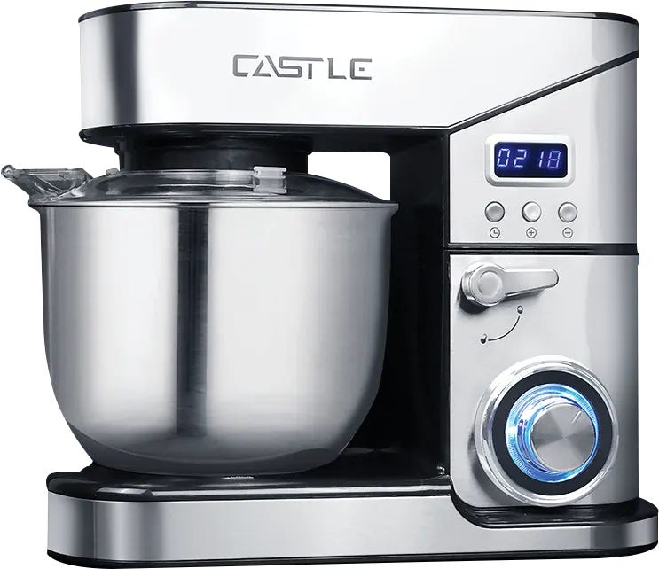 Get Castle SM-1360 Kitchen Machine, 1500 Watt, 6 Liter, Digital Screen ...