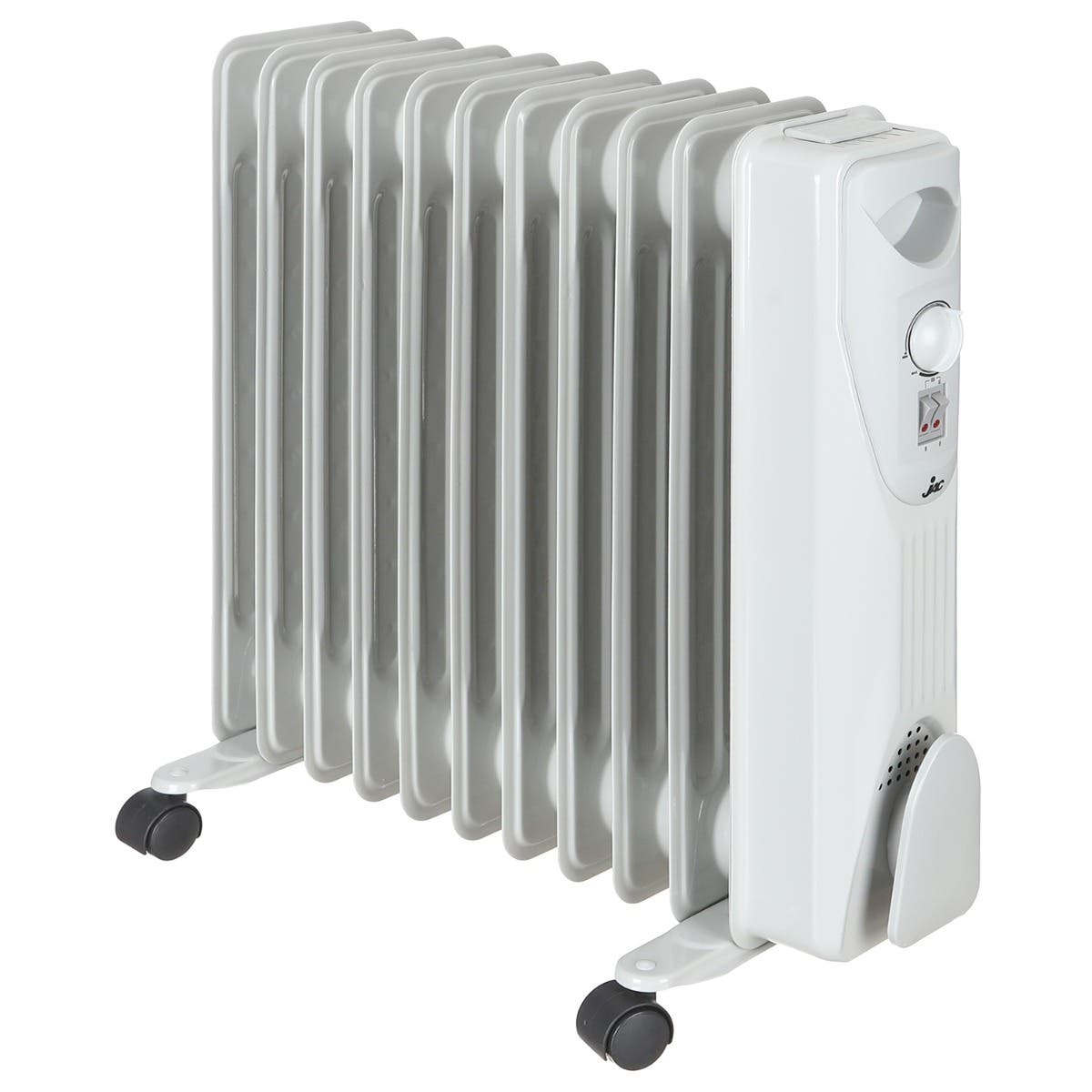 Jac NGH-3211 Oil Heater, 2000 Watt, 11 Fins - White