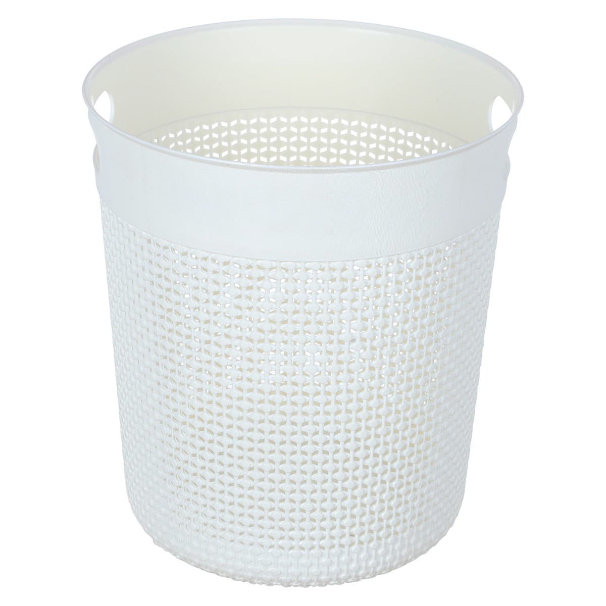 Al Wataneya Round Trash Bin, 27×20 cm - Off White
