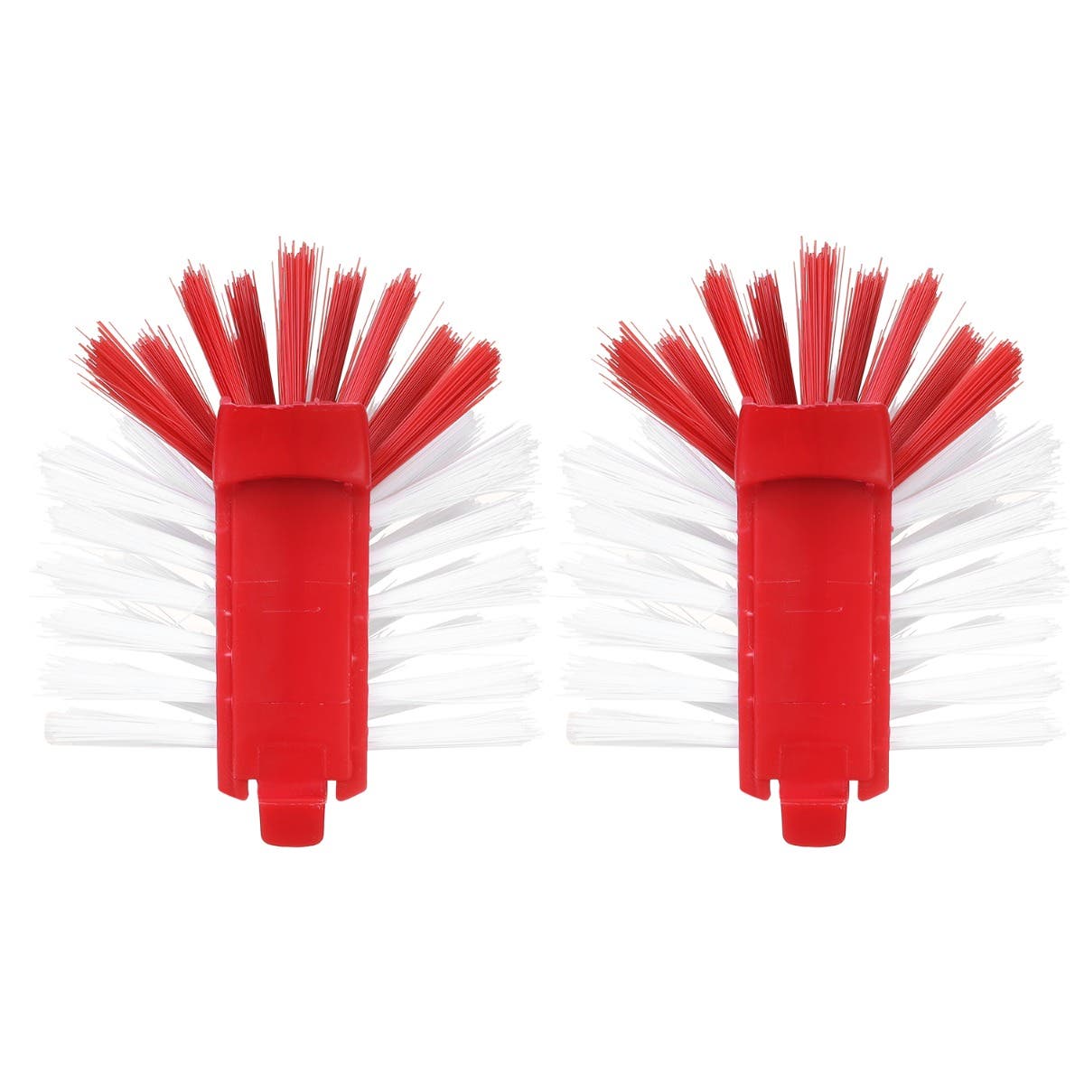 Liao Plastic Brush Replacement, 2 Pieces, 9 cm - White Red
