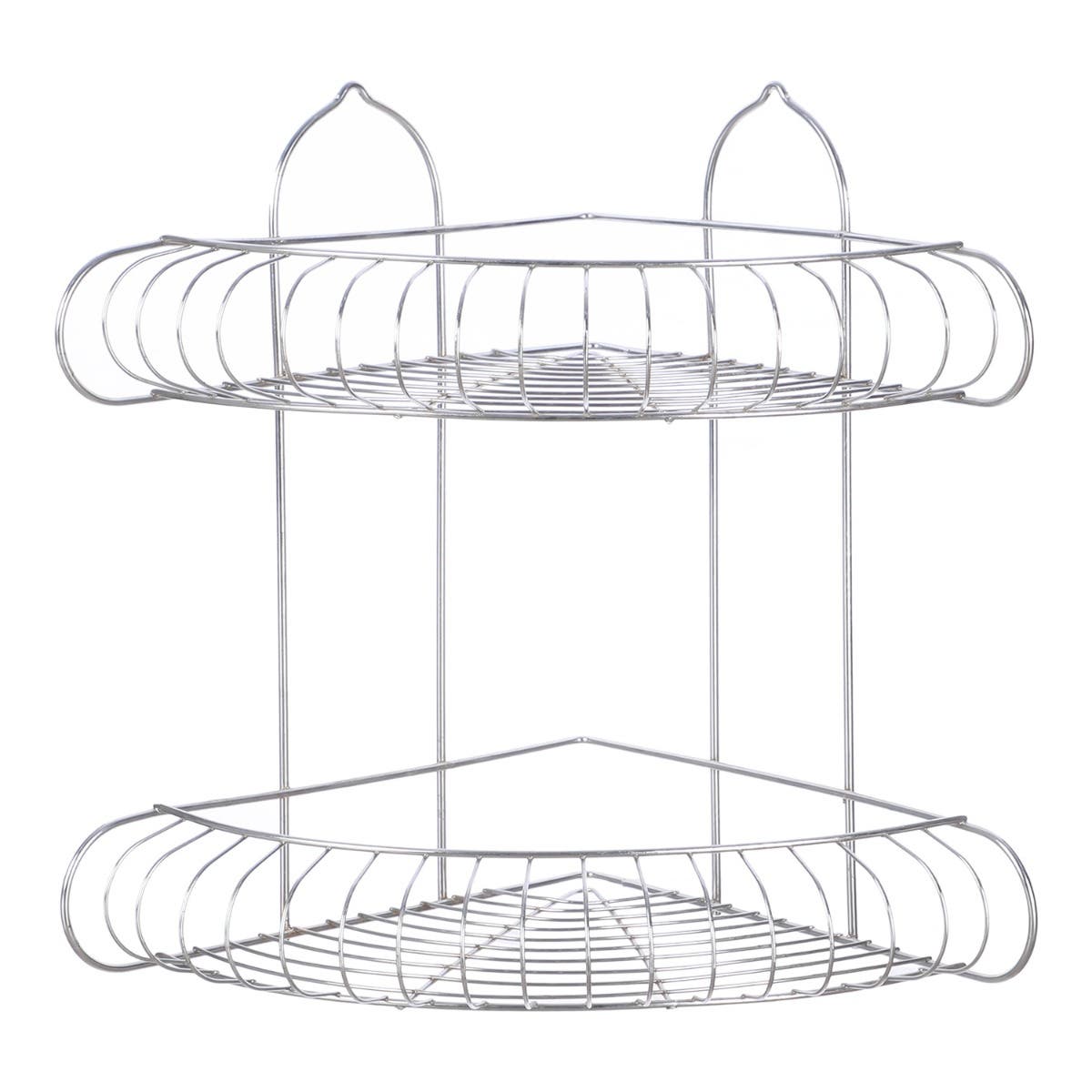Malek Star Metal Corner, 2 Layers, 32×32×37 cm - Silver
