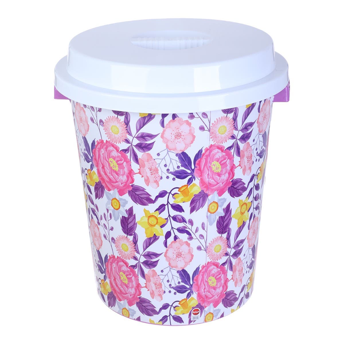 Al Wataneya Plastic Royal Trash Bin, 50 Liter - Multicolor