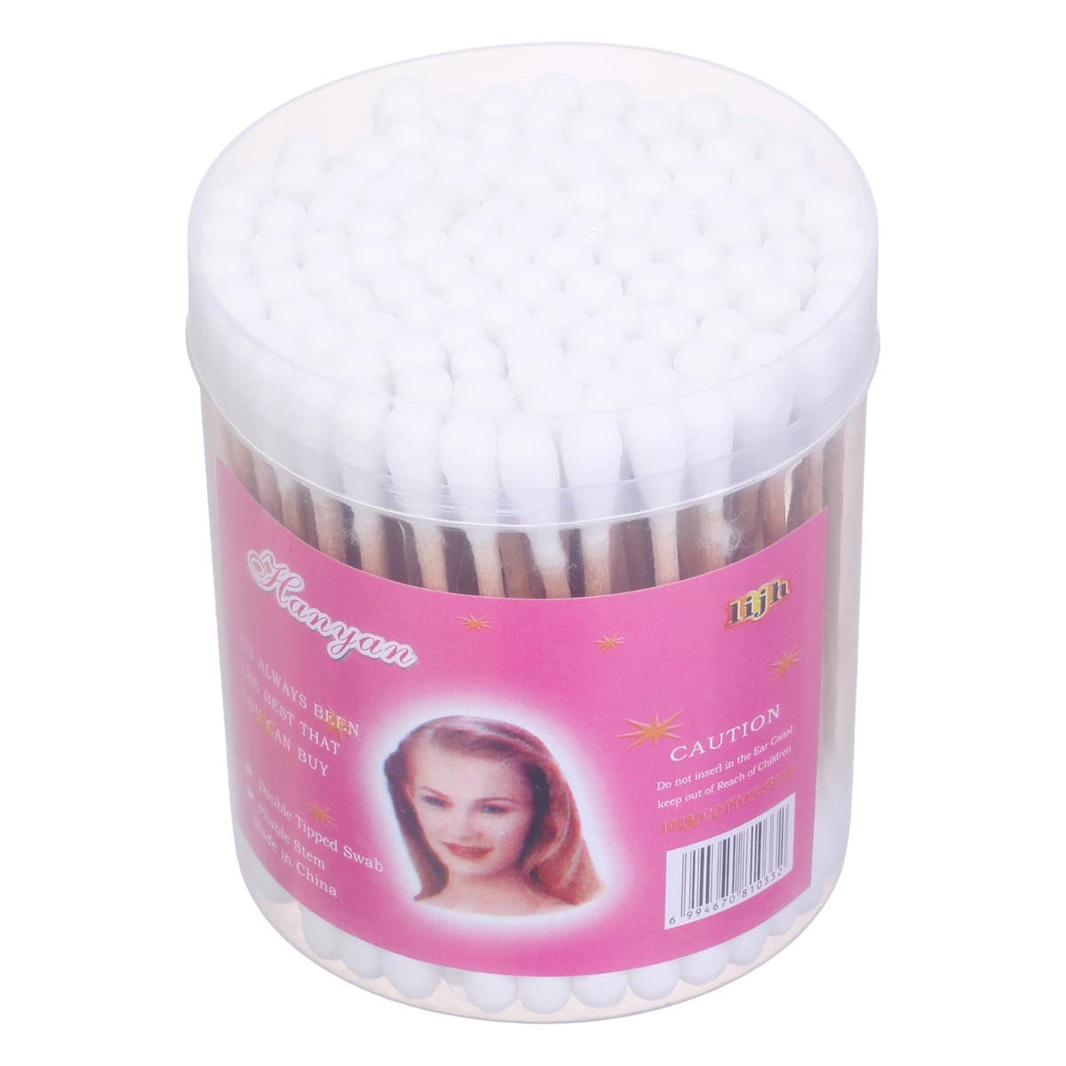 Ear Cotton Buds, 100 Pieces - White Wooden