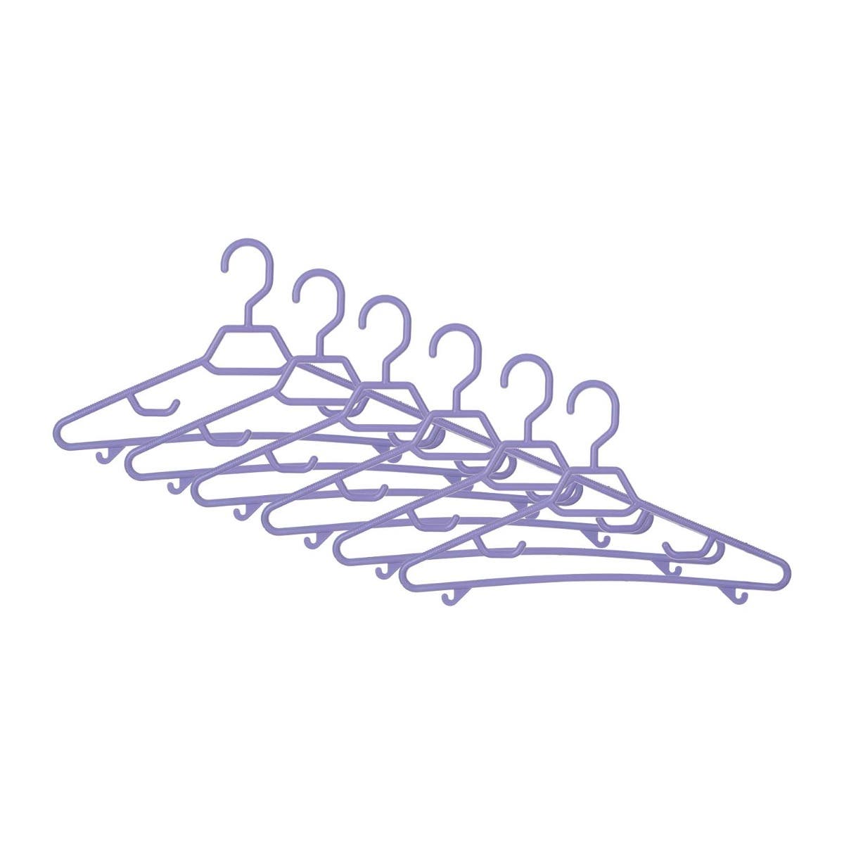 El Hoda Clothes Hanger Set, 6 Pieces, 38 cm - Mauve