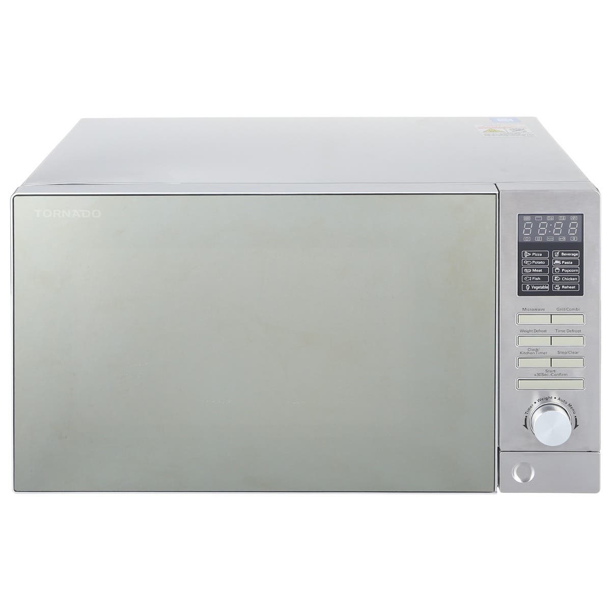 Tornado MOM-C25BBE-S Microwave, 25 Liter, 900 Watt, With Grill - Sliver
