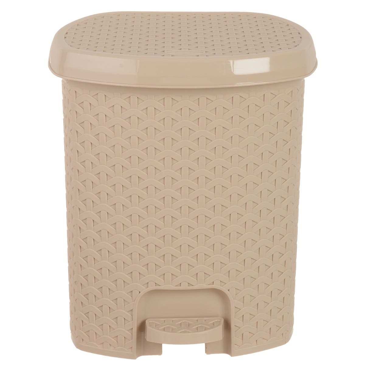 Al Wataneya Plastic Trash Bin, 33×25 cm - Beige