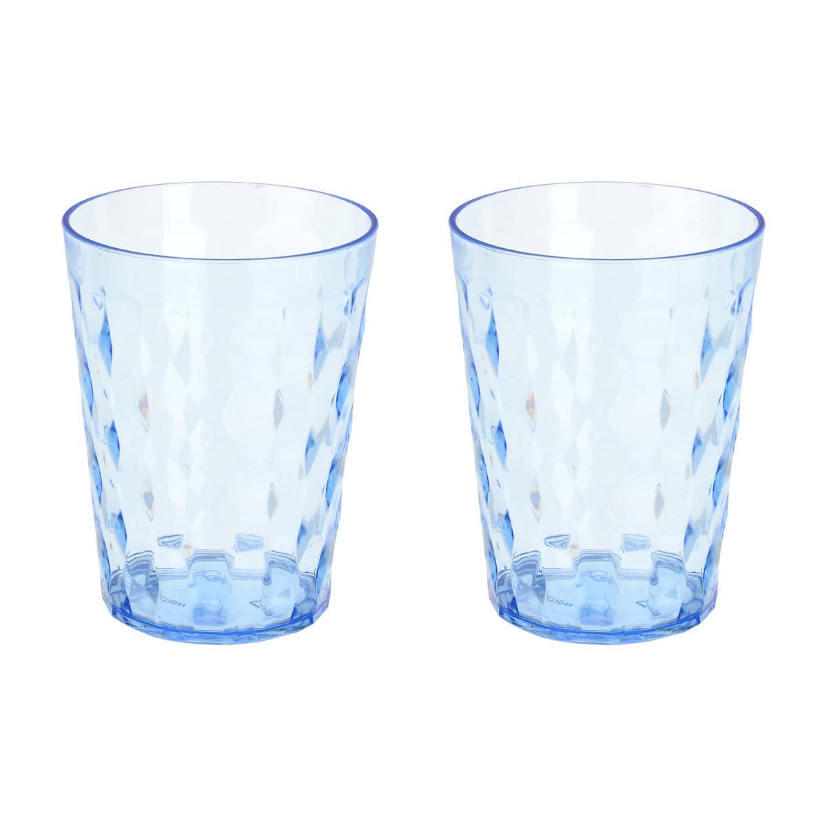 Elite Acrylic Cup Set, 2 Pieces, 300 ml - Light Blue
