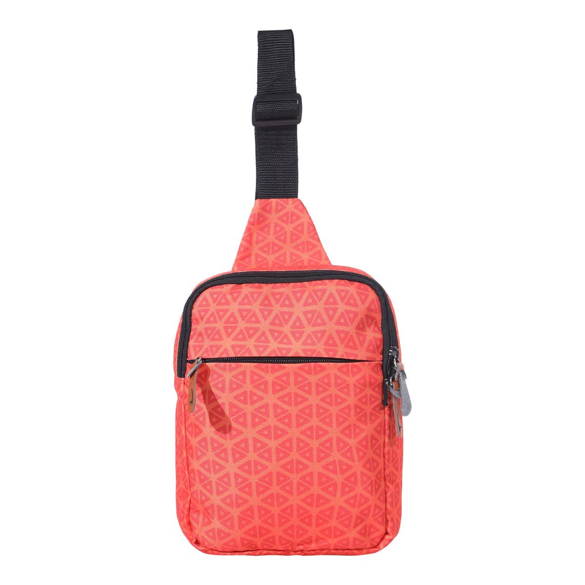 Mintra Crossbody Bag, 3 Zippers, 25×21 cm - MultiColor