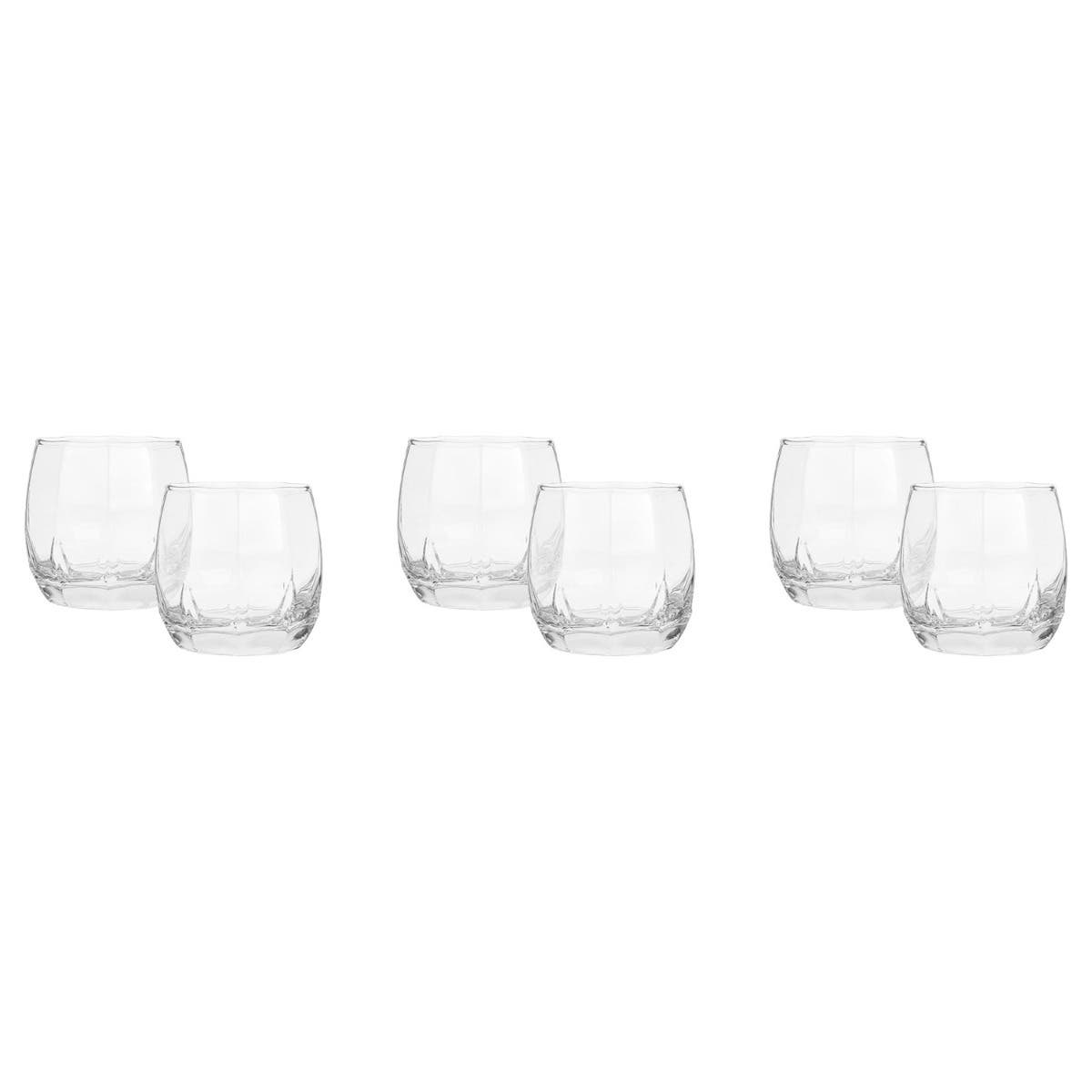 Ocean Glass Cup Set, 6 Pieces - Clear