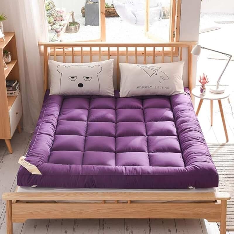 Line Sleep Fiber Mattress Topper, 200x160 cm - Purple