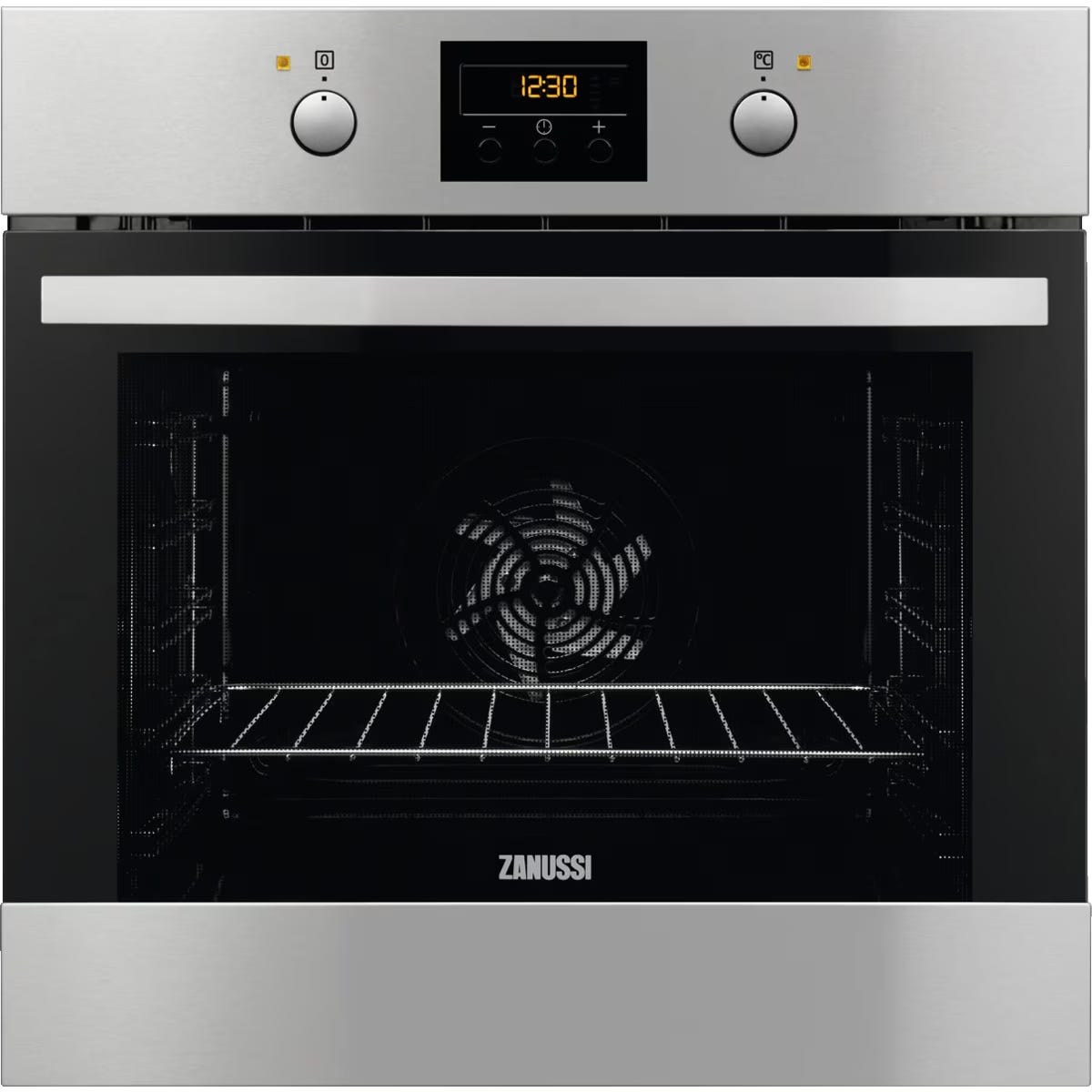 Zanussi ZOB35602XK Stainless Steel Built-in Electric Oven, 60 cm - Silver Black