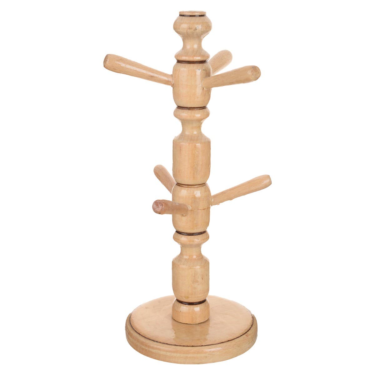 El Zahra Cups Holder, 6 Layers, 30×12 cm - Brown