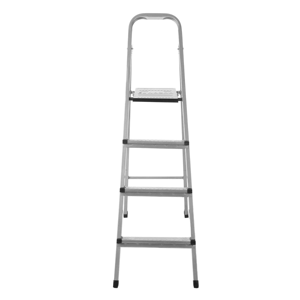 El Nozha Metal Ladder, 4 Stairs- Silver
