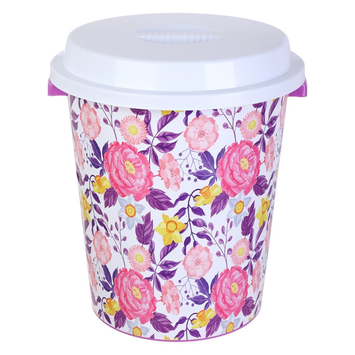 Al Wataneya Plastic Royal Trash Bin, 30 Liter - Mauve