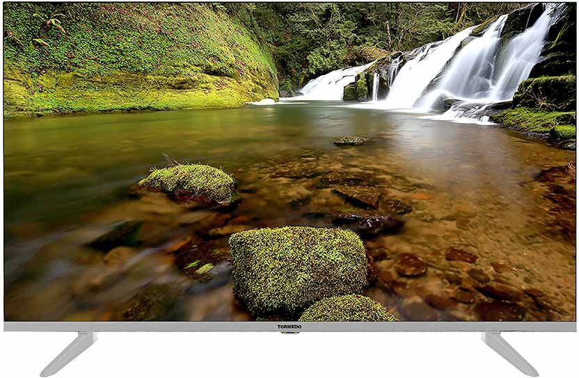 Tornado 65UA5300E Frameless Android TV, 65-inch, UHD, LED, Built-in Receiver, Voice Search Remote - Black