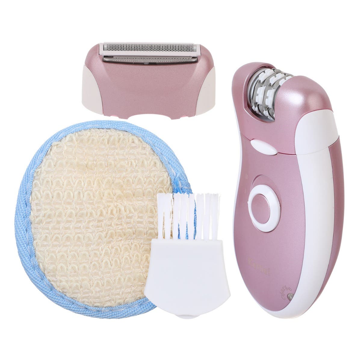 Kemei KM-2068 Rechargeable Hair Removal For Ladies, 2 In 1 - Pink