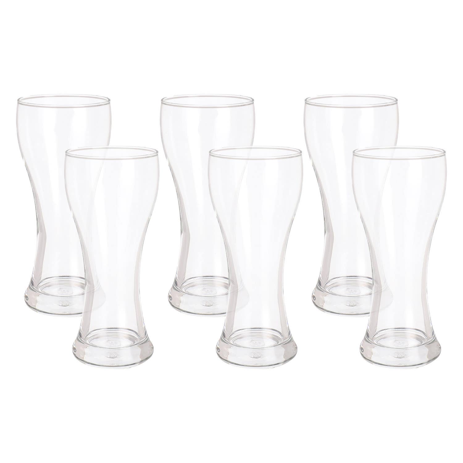 Ocean Glass Cup Set, 6 Pieces, 350 ml - Clear
