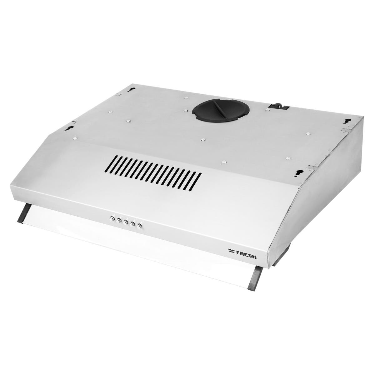Fresh FHS60S40ML(15906) Classic Stainless Built-in Hood, 60 cm, 3 Speeds, 2 Motors, 2 Carbon Filters - Silver