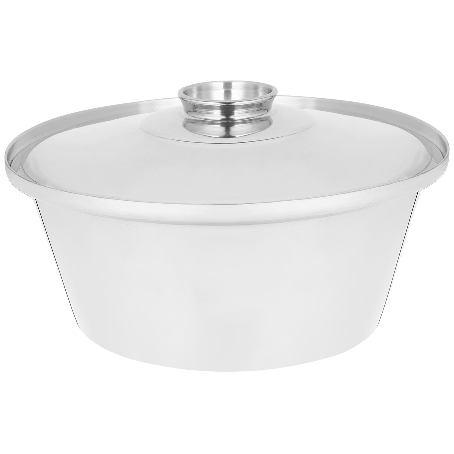 Nouval Aluminum Pot with Lid, 22 cm - Silver
