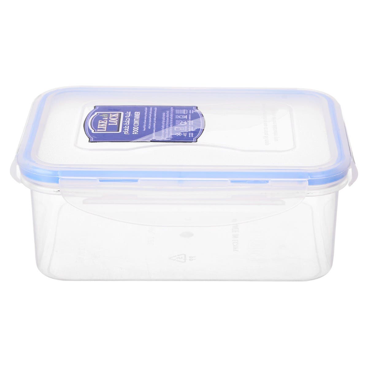 Like & Lock Plastic Refrigerator Box With Lid, 800 ml - Clear